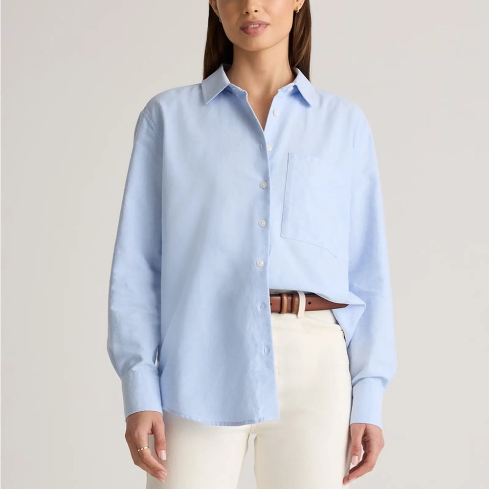 Quince Organic Cotton Oxford Casual Button Down Shirt